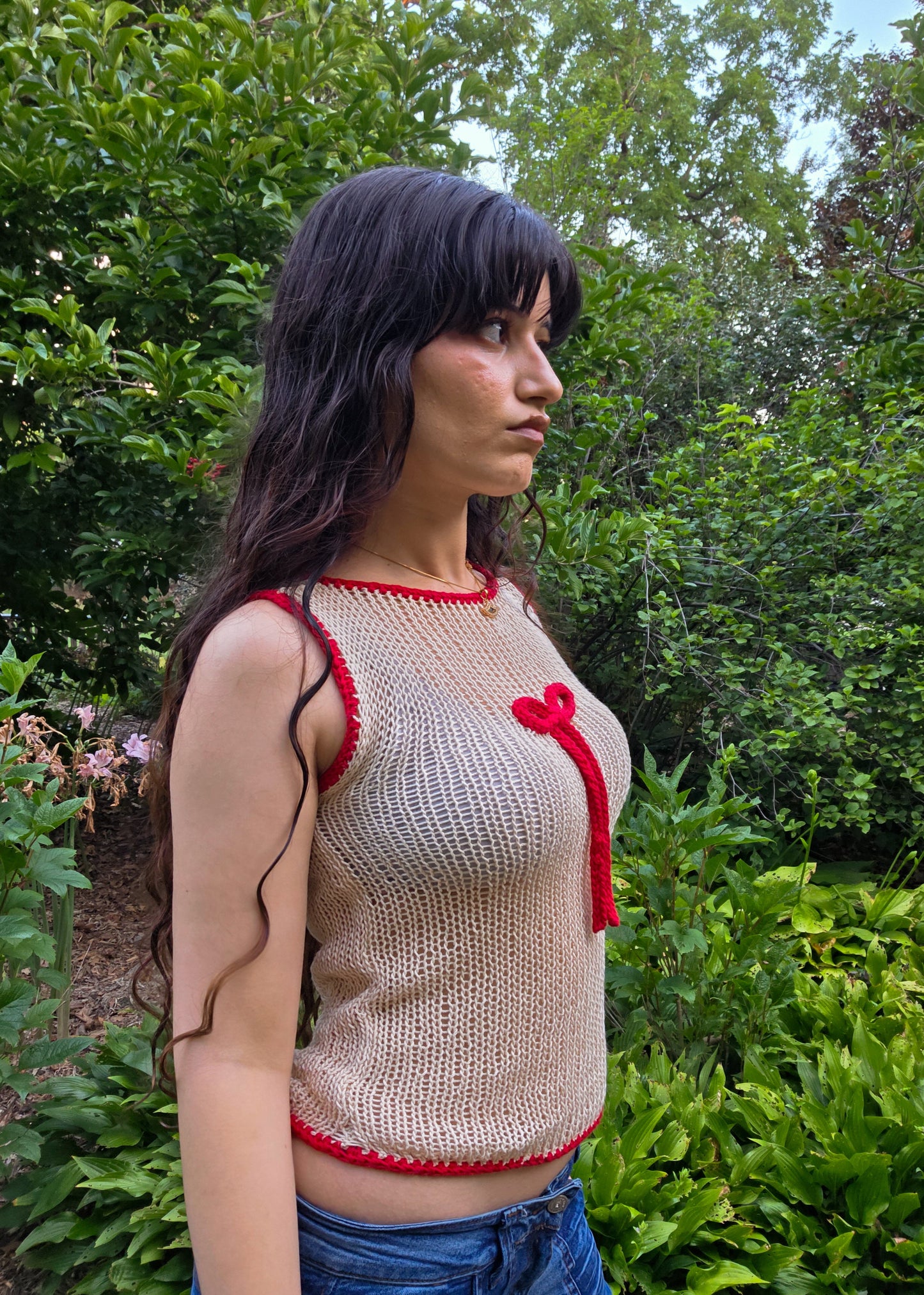 Red bow top
