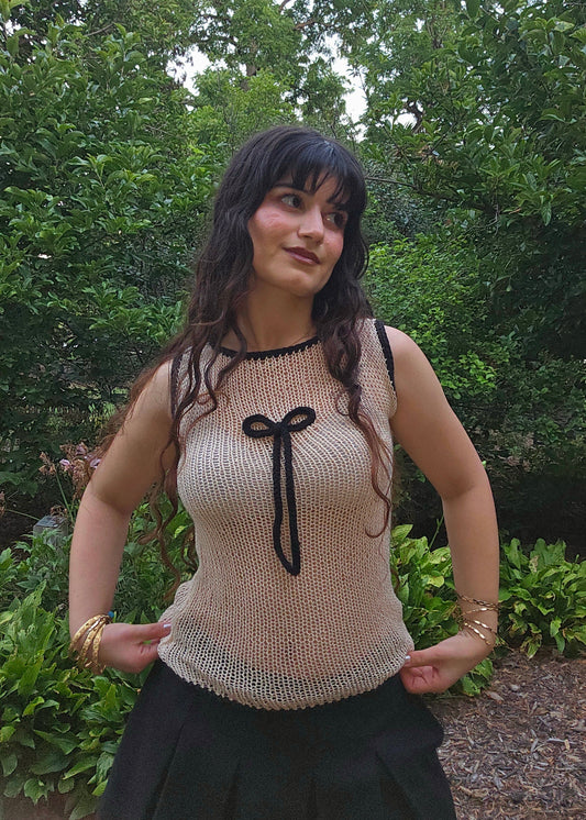 Black knit top